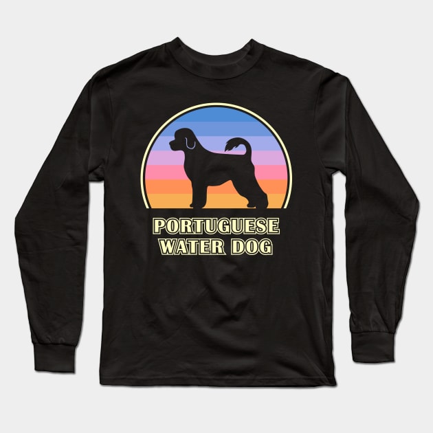 Portuguese Water Dog Vintage Sunset Dog Long Sleeve T-Shirt by millersye